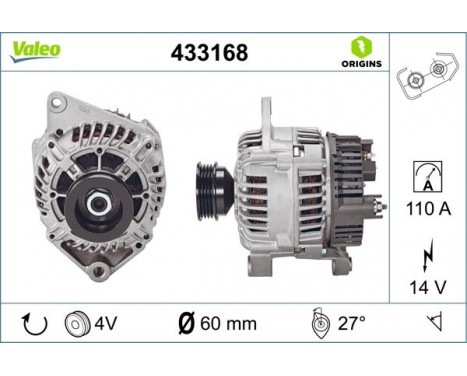 Generator NEW ORIGINAL PART 433168 Valeo