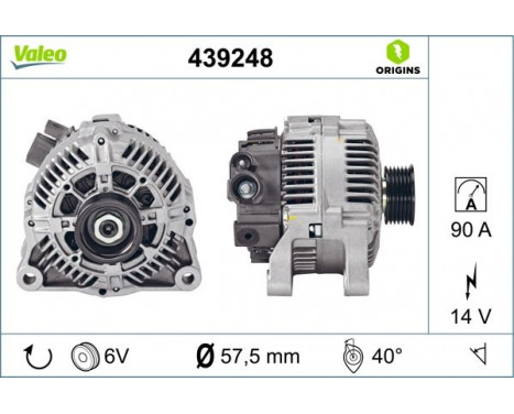 Generator NEW ORIGINAL PART 439248 Valeo, bild 4