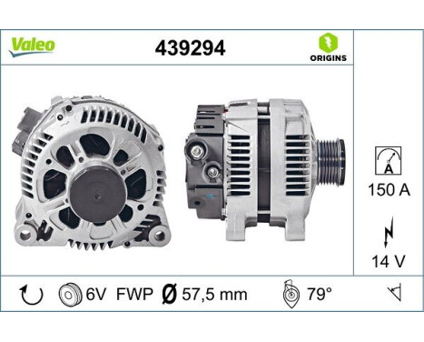 Generator NEW ORIGINAL PART 439294 Valeo, bild 4