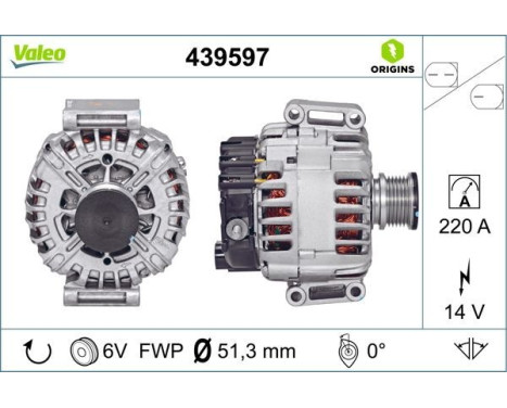 Generator NEW ORIGINAL PART 439597 Valeo, bild 2