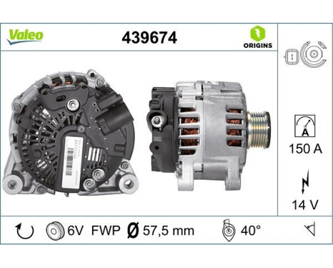 Generator NEW ORIGINAL PART 439674 Valeo, bild 4