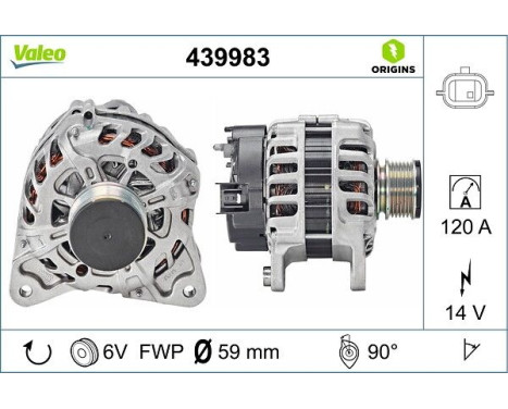 Generator NEW ORIGINAL PART 439983 Valeo, bild 4