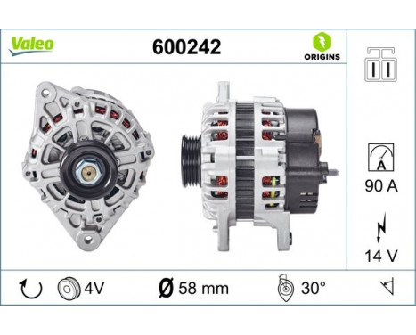 Generator NEW ORIGINAL PART 600242 Valeo, bild 4