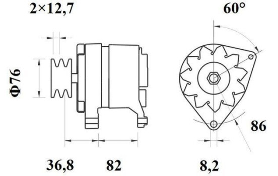Generator Perkins 65A, bild 3