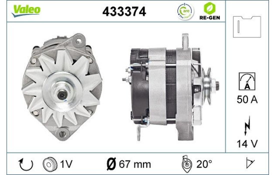 Generator REMANUFACTURED PREMIUM 433374 Valeo, bild 5