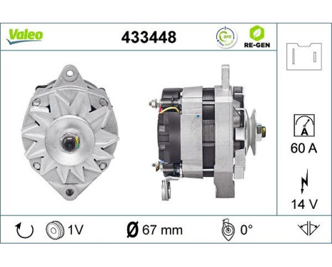 Generator REMANUFACTURED PREMIUM 433448 Valeo, bild 2