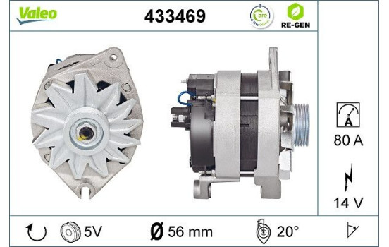 Generator REMANUFACTURED PREMIUM 433469 Valeo, bild 2