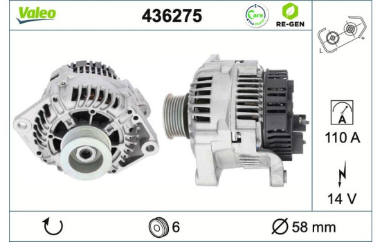 Generator REMANUFACTURED PREMIUM 436275 Valeo, bild 2