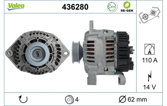 Generator REMANUFACTURED PREMIUM 436280 Valeo, bild 5