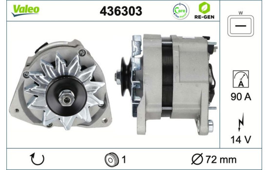 Generator REMANUFACTURED PREMIUM 436303 Valeo, bild 2