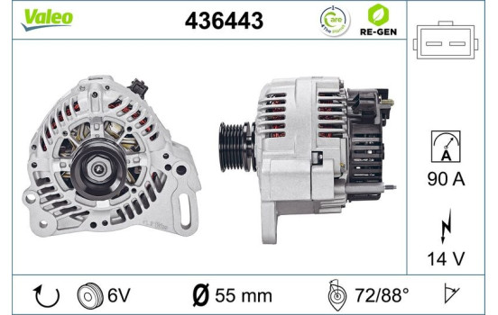 Generator REMANUFACTURED PREMIUM 436443 Valeo, bild 2