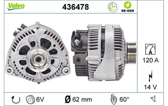 Generator REMANUFACTURED PREMIUM 436478 Valeo, bild 2