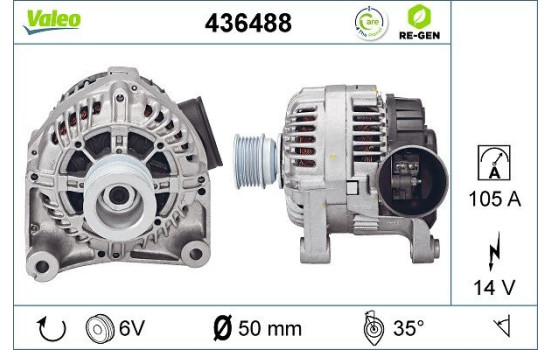 Generator REMANUFACTURED PREMIUM 436488 Valeo, bild 2