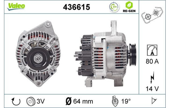 Generator REMANUFACTURED PREMIUM 436615 Valeo, bild 2