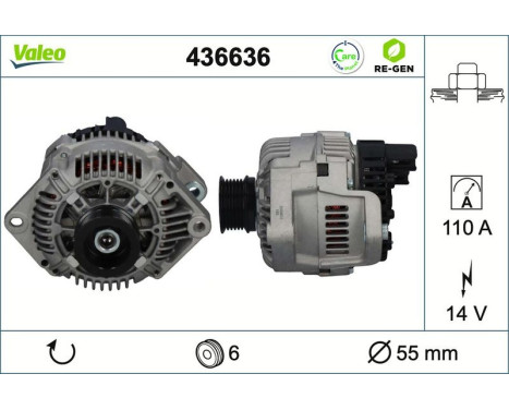 Generator REMANUFACTURED PREMIUM 436636 Valeo, bild 2