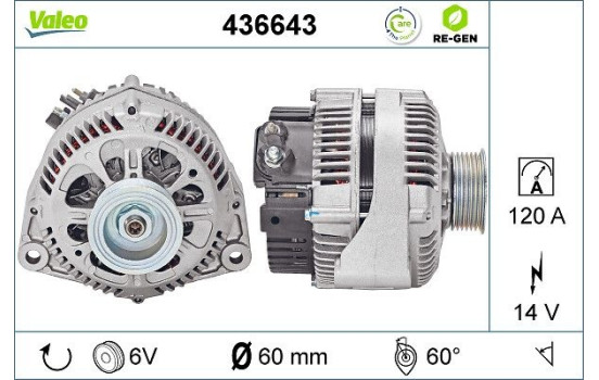 Generator REMANUFACTURED PREMIUM 436643 Valeo, bild 2