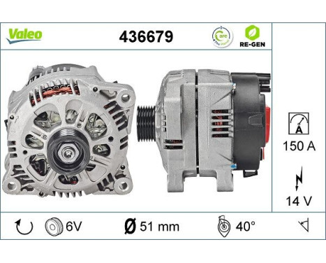 Generator REMANUFACTURED PREMIUM 436679 Valeo, bild 5
