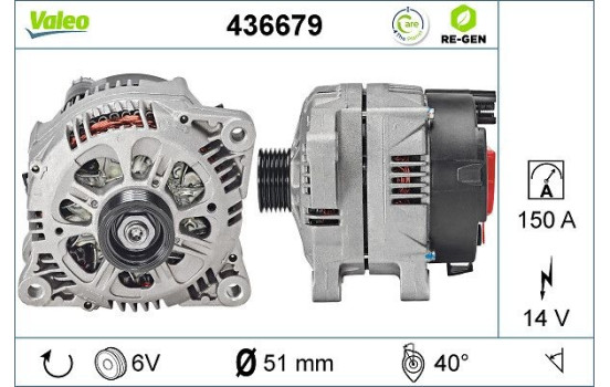 Generator REMANUFACTURED PREMIUM 436679 Valeo, bild 2