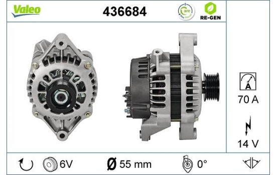 Generator REMANUFACTURED PREMIUM 436684 Valeo, bild 2