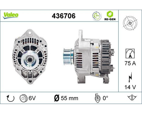 Generator REMANUFACTURED PREMIUM 436706 Valeo, bild 4