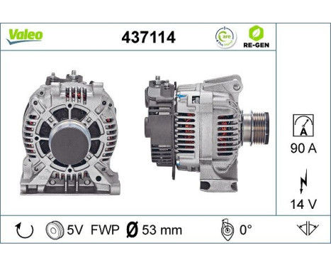 Generator REMANUFACTURED PREMIUM 437114 Valeo, bild 5