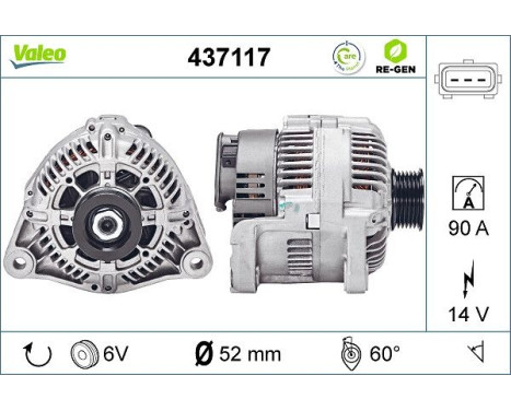 Generator REMANUFACTURED PREMIUM 437117 Valeo, bild 5