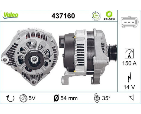 Generator REMANUFACTURED PREMIUM 437160 Valeo, bild 5