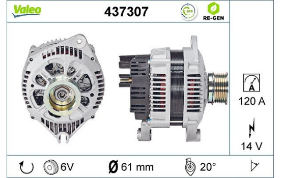 Generator REMANUFACTURED PREMIUM 437307 Valeo, bild 5