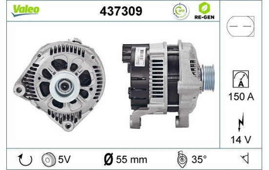 Generator REMANUFACTURED PREMIUM 437309 Valeo, bild 2