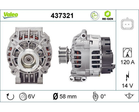 Generator REMANUFACTURED PREMIUM 437321 Valeo, bild 5