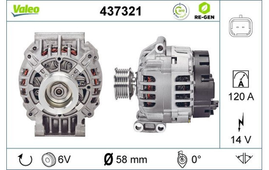 Generator REMANUFACTURED PREMIUM 437321 Valeo, bild 2