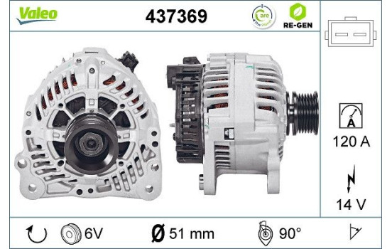 Generator REMANUFACTURED PREMIUM 437369 Valeo, bild 2