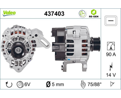 Generator REMANUFACTURED PREMIUM 437403 Valeo, bild 5
