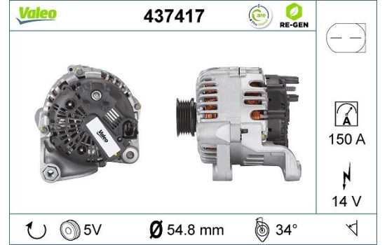 Generator REMANUFACTURED PREMIUM 437417 Valeo, bild 2