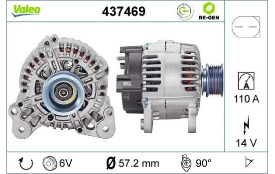 Generator REMANUFACTURED PREMIUM 437469 Valeo, bild 2