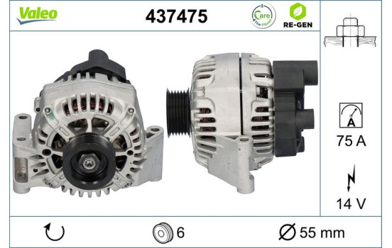 Generator REMANUFACTURED PREMIUM 437475 Valeo, bild 5