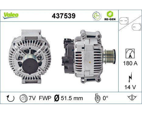 Generator REMANUFACTURED PREMIUM 437539 Valeo, bild 2