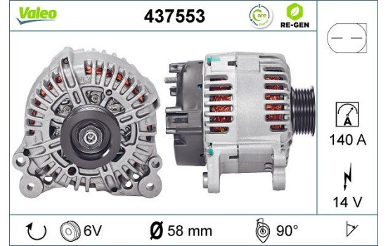 Generator REMANUFACTURED PREMIUM 437553 Valeo, bild 2