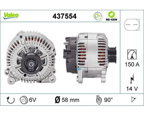 Generator REMANUFACTURED PREMIUM 437554 Valeo, bild 2