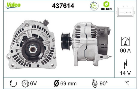 Generator REMANUFACTURED PREMIUM 437614 Valeo, bild 2