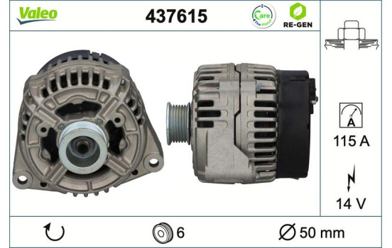 Generator REMANUFACTURED PREMIUM 437615 Valeo, bild 2