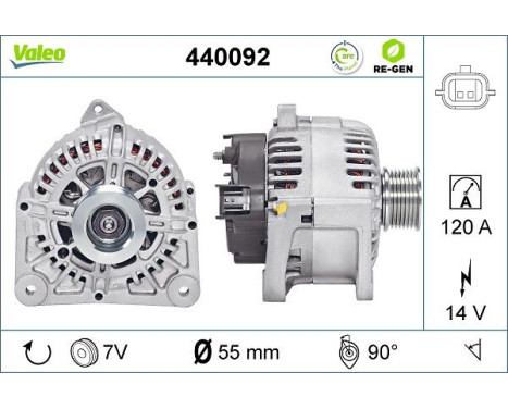 Generator REMANUFACTURED PREMIUM 440092 Valeo, bild 2
