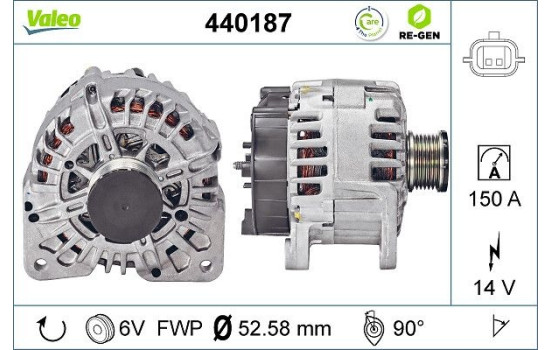Generator REMANUFACTURED PREMIUM 440187 Valeo, bild 2