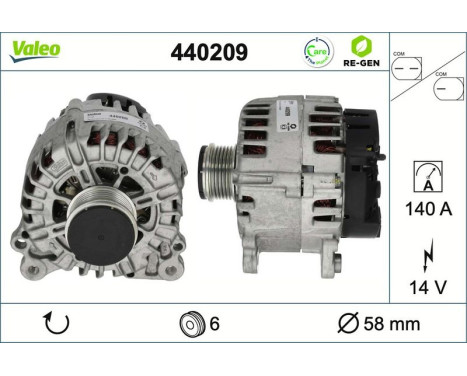 Generator REMANUFACTURED PREMIUM 440209 Valeo, bild 2