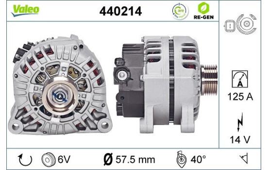 Generator REMANUFACTURED PREMIUM 440214 Valeo, bild 2