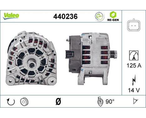 Generator REMANUFACTURED PREMIUM 440236 Valeo, bild 2