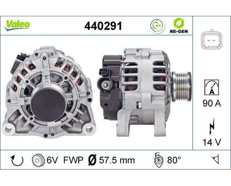 Generator REMANUFACTURED PREMIUM 440291 Valeo, bild 2
