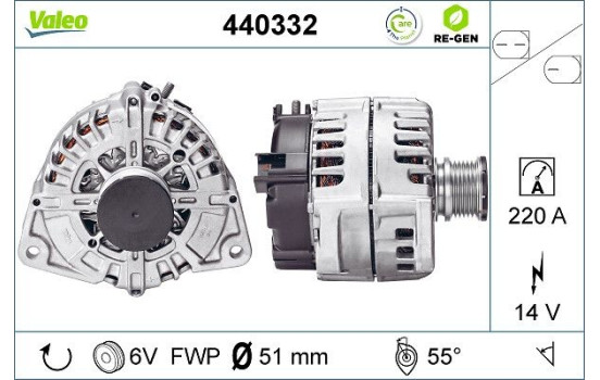 Generator REMANUFACTURED PREMIUM 440332 Valeo, bild 3