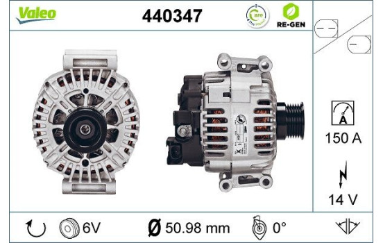 Generator REMANUFACTURED PREMIUM 440347 Valeo, bild 2