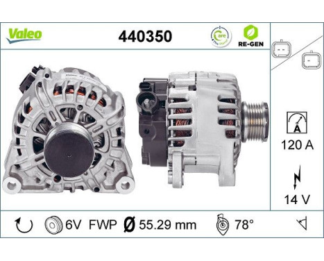 Generator REMANUFACTURED PREMIUM 440350 Valeo, bild 2
